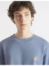 Fox Head Patch Regular Sweatshirt Blue - MAISON KITSUNE - BALAAN 6