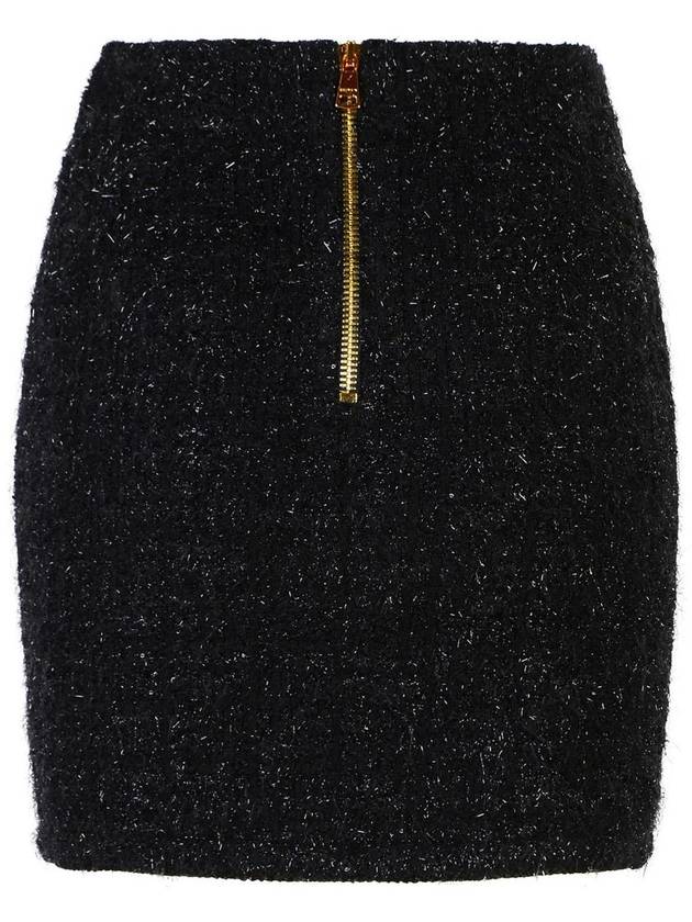 Tweed mini A line skirt black - BALMAIN - BALAAN 4