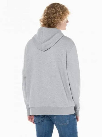 JEANS Men s Gray Long Sleeve Archive Fleece Hoodie 40QM431 CVP - CALVIN KLEIN - BALAAN 1