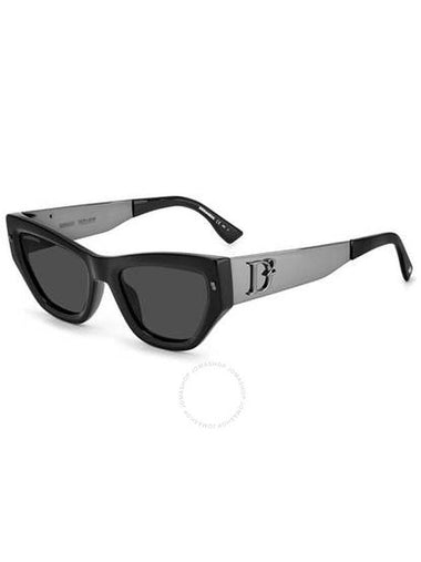 Dsquared2 Grey Cat Eye Ladies Sunglasses D2 0033/S 0807/IR 53 - DSQUARED2 - BALAAN 1