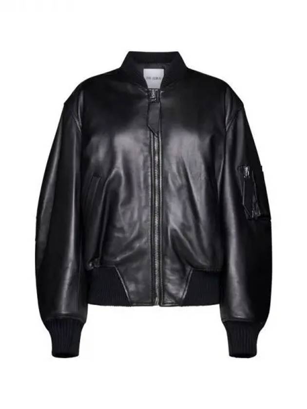 ANJA leather bomber - THE ATTICO - BALAAN 1