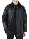 Men's Beaufort Wax Jacket Black - BARBOUR - BALAAN 4