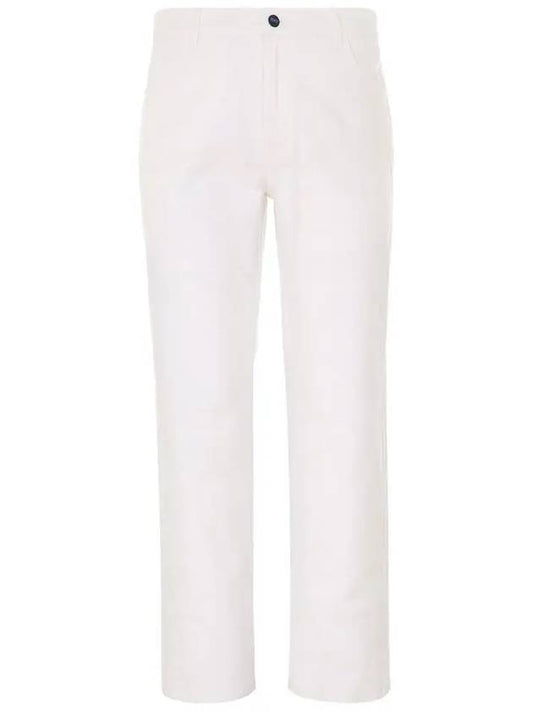 24SS UPKN038 K0707D03 WHITE KNT Straight Pants - KITON - BALAAN 1