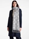 LV Essential Monogram Wool Scarf Light Grey - LOUIS VUITTON - BALAAN 5