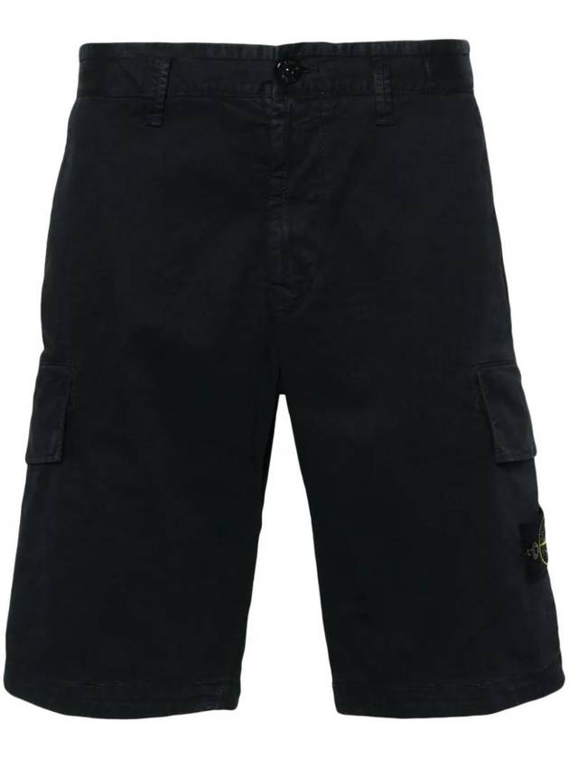 Compass Badge Cargo Shorts Navy - STONE ISLAND - BALAAN 1