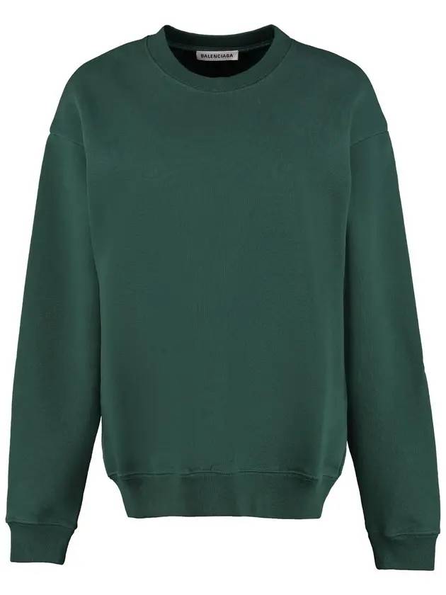 Back logo print sweatshirt green - BALENCIAGA - BALAAN 1