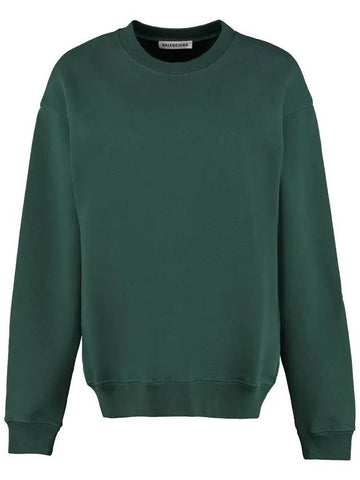 Back logo print sweatshirt green - BALENCIAGA - BALAAN 1