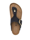 Gizeh Big Buckle Nubuck Leather Flip Flop Black - BIRKENSTOCK - BALAAN 3