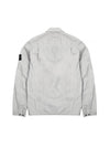 Organic Cotton Shirt Zip Up Jacket Grey - STONE ISLAND - BALAAN 3