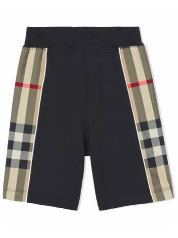 Kids Check Panel Pants Black 8050393 - BURBERRY - BALAAN 1