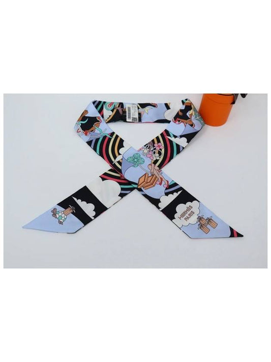 Carres Volants Twilly Scarf Noir - HERMES - BALAAN 2