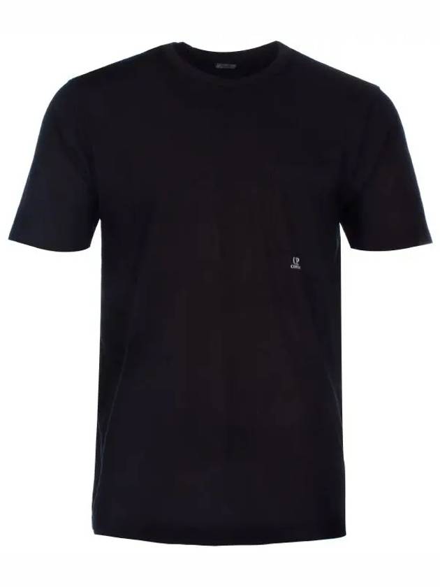 Small Logo Pocket Cotton Short Sleeve T-Shirt Black - CP COMPANY - BALAAN 6