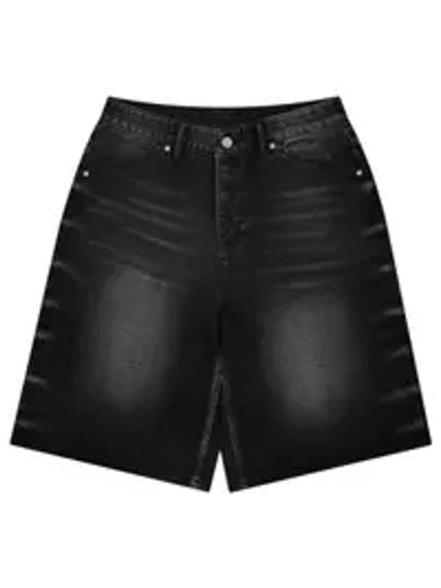 Domingo washed Bermuda denim shorts black - MOO - BALAAN 1