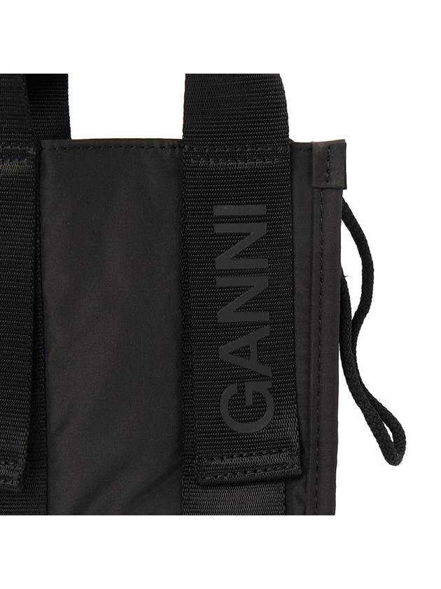 Mini Tech Tote Bag Black - GANNI - BALAAN 9