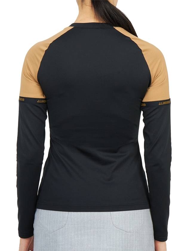 Women's Sienna Slim Fit Golf Long Sleeve T-Shirt Black - J.LINDEBERG - BALAAN 5