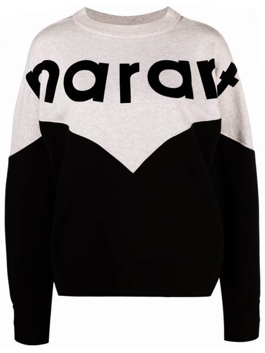 Houston Two-Tone Logo Cotton Sweatshirt Black - ISABEL MARANT ETOILE - BALAAN 2