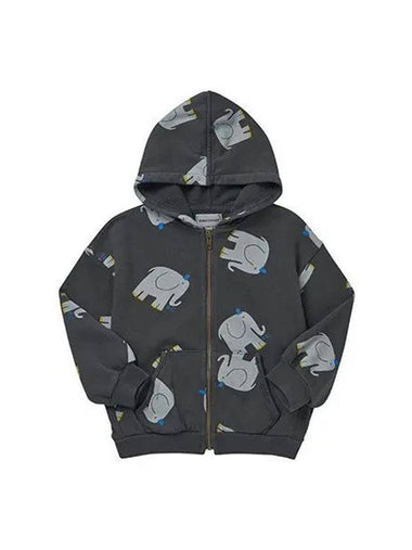 223AC052 940 Elephant All Over Junior Hooded Zip Up 1136532 - BOBO CHOSES - BALAAN 1