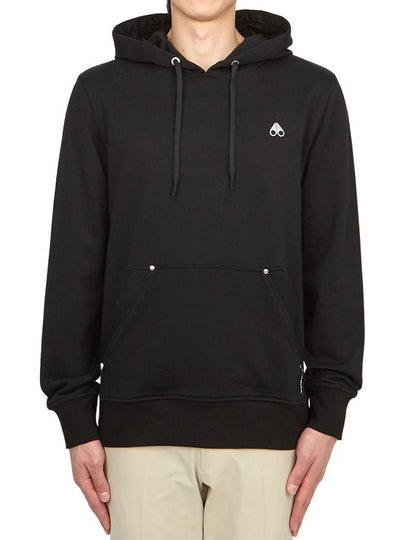 Logo Plaque Cotton Hood Black - MOOSE KNUCKLES - BALAAN 2