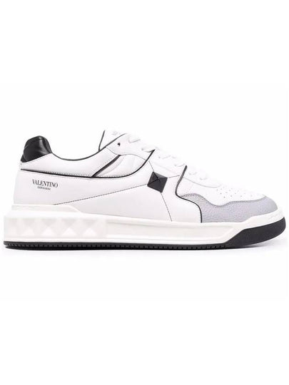 one stud nappa low top sneakers white - VALENTINO - BALAAN 2