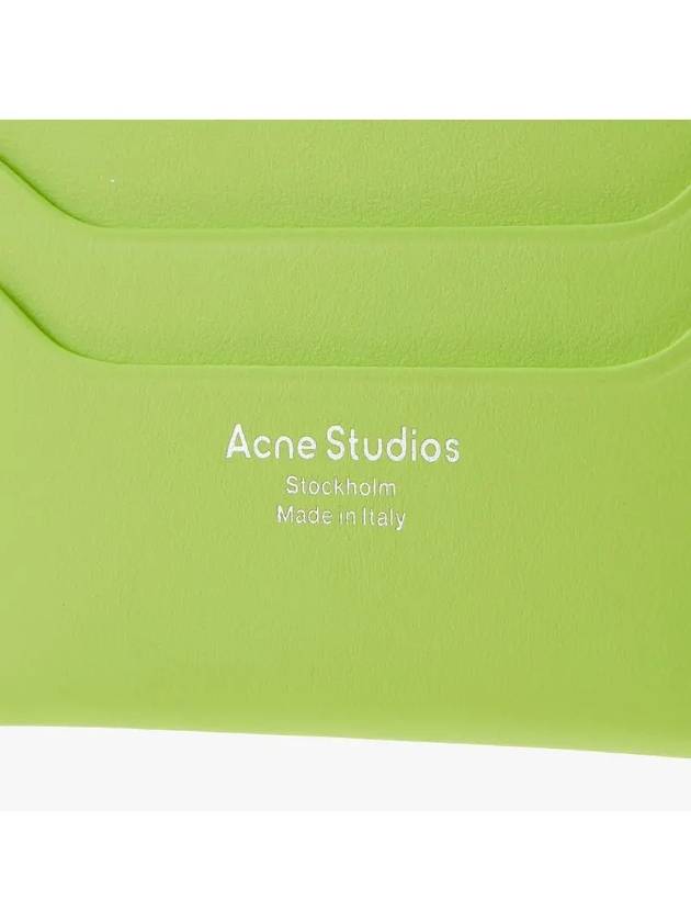 Silver Logo 2-Tier Card Wallet Lime Green - ACNE STUDIOS - BALAAN 4