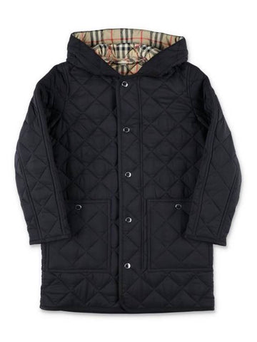 Kids Diamond Quilted Padding Black - BURBERRY - BALAAN 1