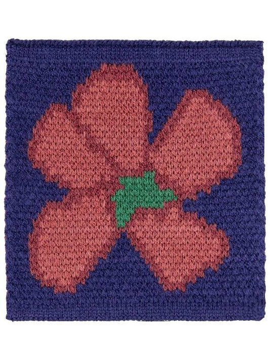 Flower Knit Coaster Navy - UNALLOYED - BALAAN 2