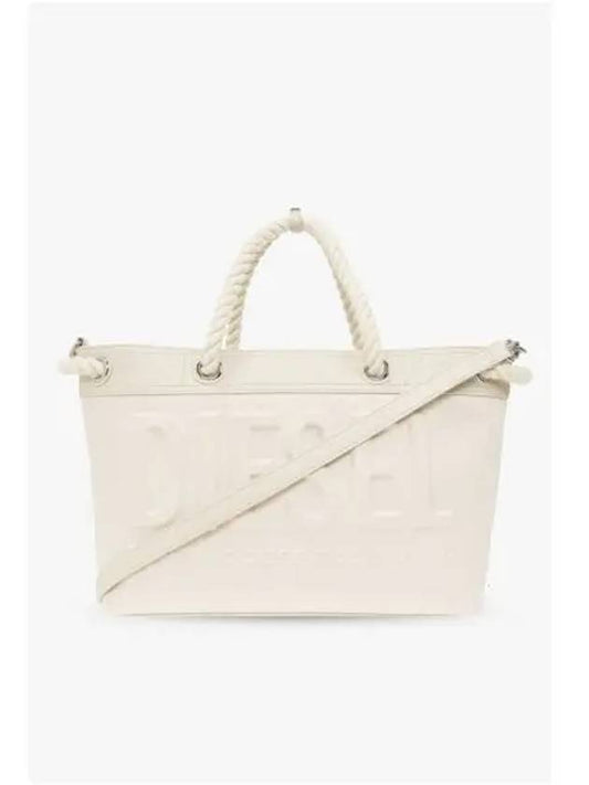 Rope Handle Medium Denim Tote Bag White - DIESEL - BALAAN 2