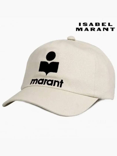 Isabel Marant Tyrone Cap Hat Ecru Black CQ001XFB A3C05A ECBK - ISABEL MARANT ETOILE - BALAAN 2