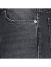 Logo Patch Straight Jeans Black - AMI - BALAAN 4