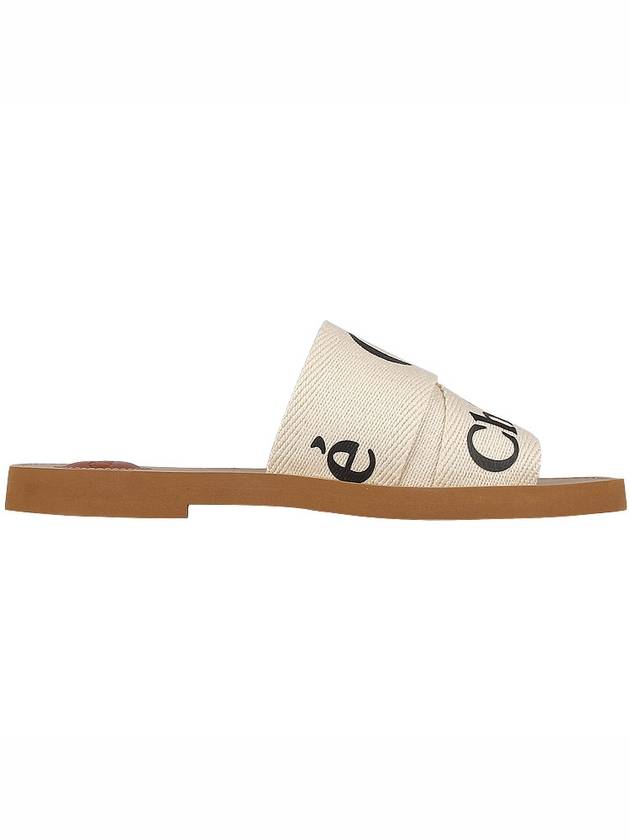 Woody Logo Flat Mule Slippers White - CHLOE - BALAAN 5