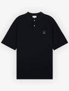 Bold Fox Head Patch Oversized Polo Shirt Black - MAISON KITSUNE - BALAAN 2