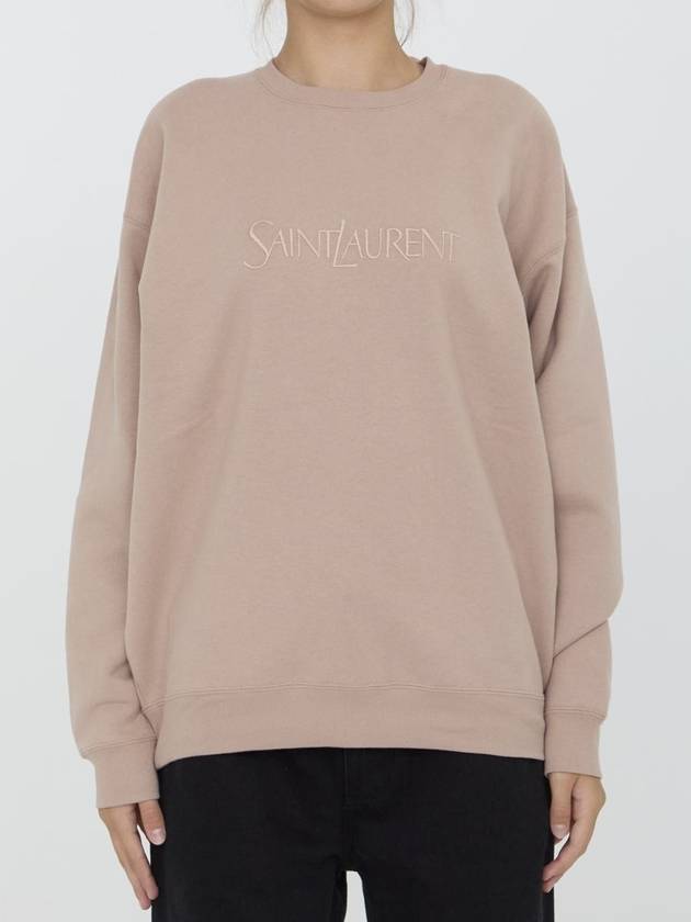 hooded sweatshirt 802001 Y36SW 9950 NUDE ROSE - SAINT LAURENT - BALAAN 2