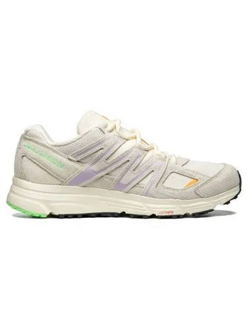 X Mission 4 Suede Low Top Sneakers Vanilla Orchid Bloom Blazing Orange - SALOMON - BALAAN 1