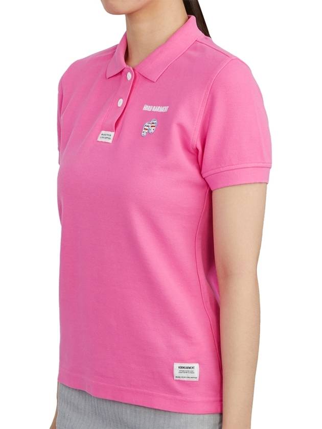 Women’s Icon Short Sleeve PK Shirt Pink - HORN GARMENT - BALAAN 3