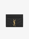 Cassandre Matelasse Lambskin Card Wallet Black - SAINT LAURENT - BALAAN 2