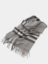 Giant Check Cashmere Scarf Grey - BURBERRY - BALAAN 3