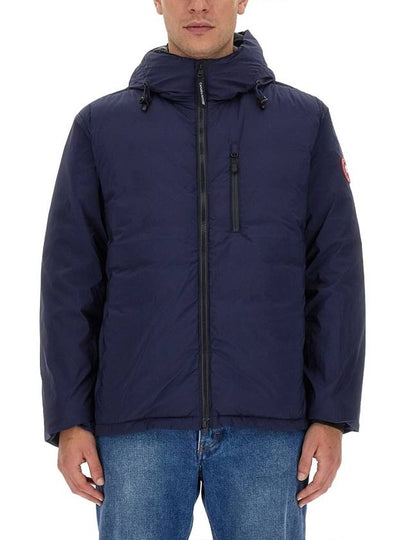 Lodge Down Hooded Padded Jacket Atlantic Navy - CANADA GOOSE - BALAAN 2