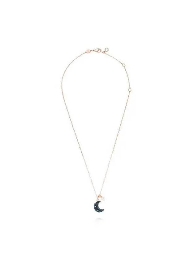 Luna Pendant Crystal Pearl Necklace Rose Gold - SWAROVSKI - BALAAN 3