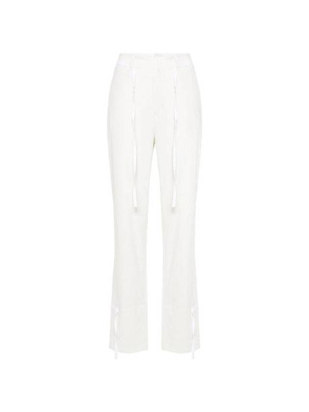 Cotton Straight Pants Chalk - LEMAIRE - BALAAN 1