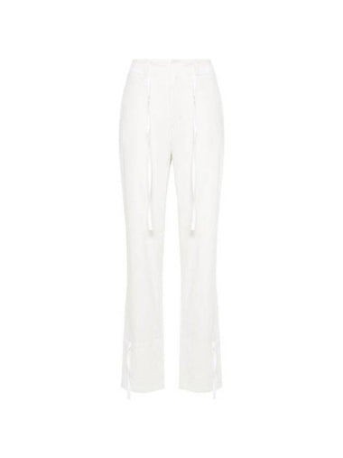 Cotton Straight Pants Chalk - LEMAIRE - BALAAN 1