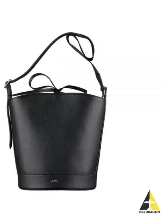 Ana Leather Shoulder Bag Black - A.P.C. - BALAAN 2