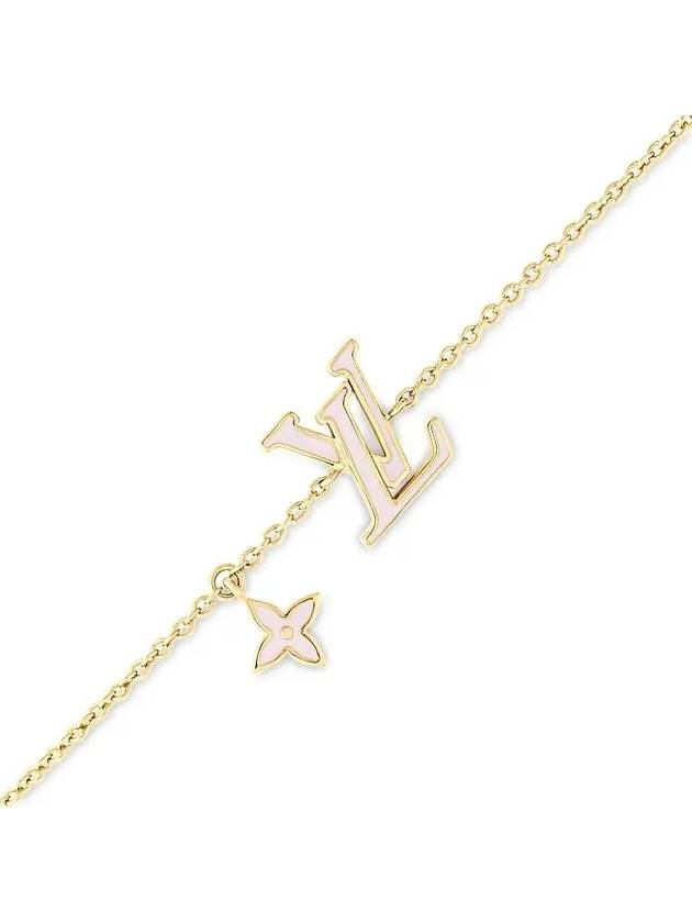 LV Iconic Enamel Bracelet Pink Gold - LOUIS VUITTON - BALAAN 4