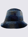 Haley Embroidered Logo Bucket Hat Blue - ISABEL MARANT - BALAAN 2