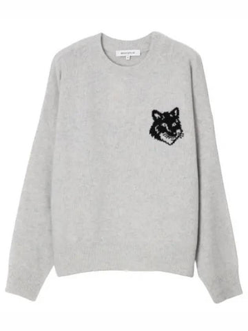 Foxhead Intarsia Comfort Jumper Women s Knit - MAISON KITSUNE - BALAAN 1