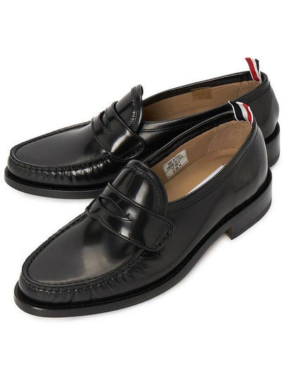 Pleated Leather Penny Loafers Black - THOM BROWNE - BALAAN 2