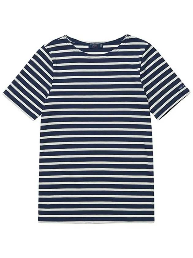 Levant Modern Striped Short Sleeve T-Shirt Navy Neige - SAINT JAMES - BALAAN 5