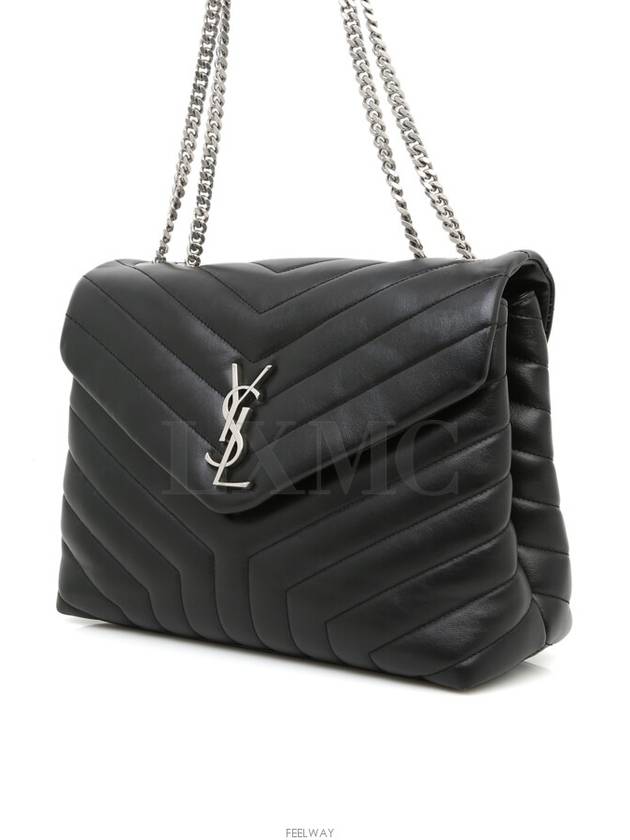 Lulu Chain Shoulder Medium Caprether Black 487216 Cross - SAINT LAURENT - BALAAN 2