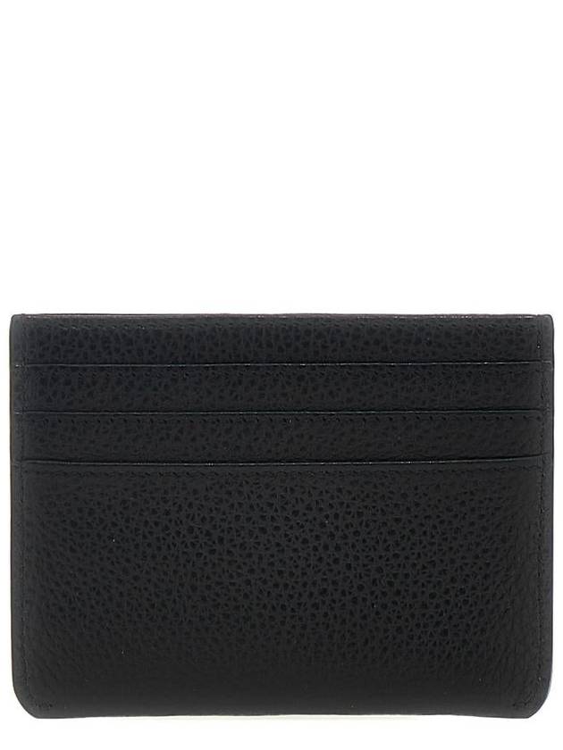 Embroidered Logo Leather Card Wallet Black - MARNI - BALAAN 3