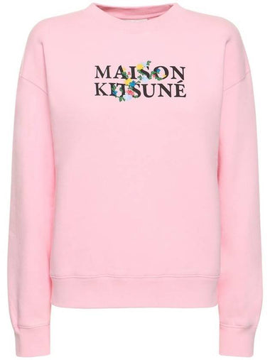 Flowers Comfort Sweatshirt Pink - MAISON KITSUNE - BALAAN 1