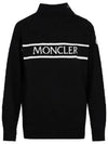 Women's logo line neck button knit black 9F000 11 M1131 999 - MONCLER - BALAAN 2